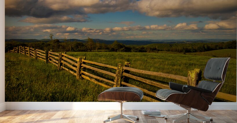 Blue Ridge Mountain Hilltop Wall Murals