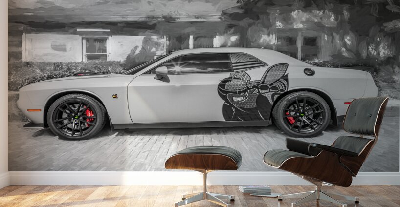 2020 Green Dodge Challenger Hemi RT Shaker X2 1 Wall Murals