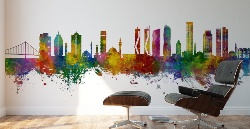 Izmir Turkey Skyline Wall Murals