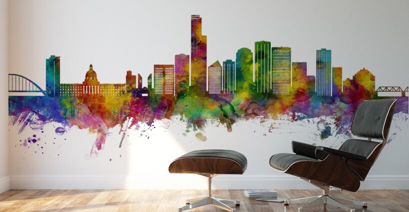 Edmonton Canada Skyline Wall Murals