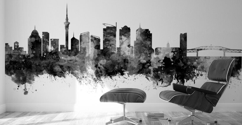 Auckland New Zealand Skyline Wall Murals