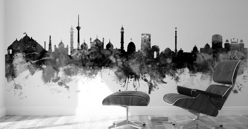 New Delhi India Skyline Wall Murals