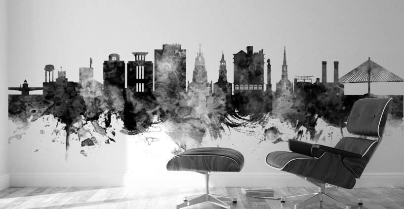 Charleston South Carolina Skyline Wall Murals