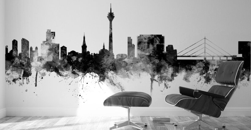 Dusseldorf Germany Skyline Wall Murals