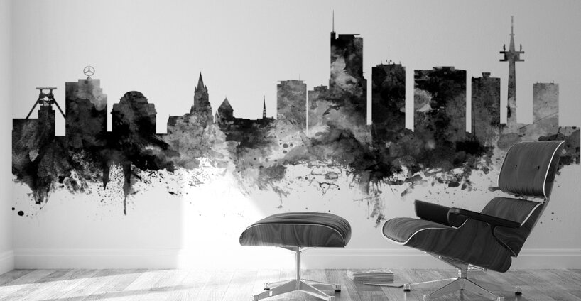 Essen Germany Skyline Wall Murals