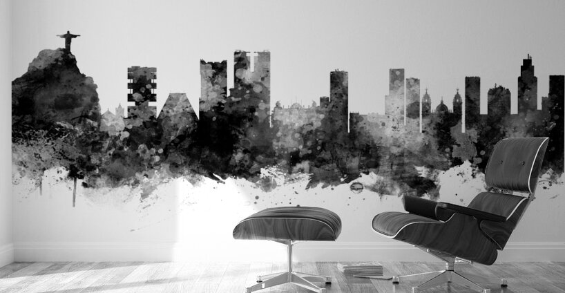 Rio de Janeiro Brazil Skyline Wall Murals