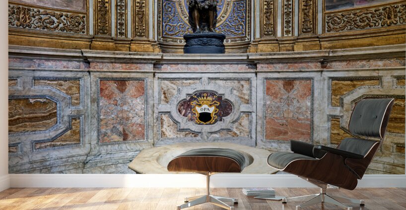 Siena Tuscany Italy. The Cathedral. Statue of San Giovanni Battista by Donatello di Siena Wall Murals