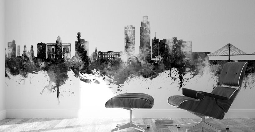 Omaha Nebraska Skyline Wall Murals