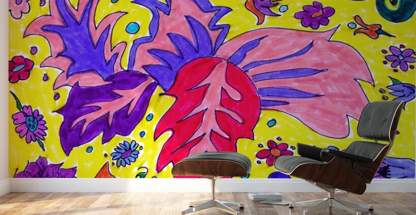 Abstract Floral Nature Design Wall Murals