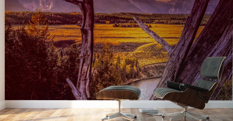 Teton Snake River Overlook Sunset Wall Murals