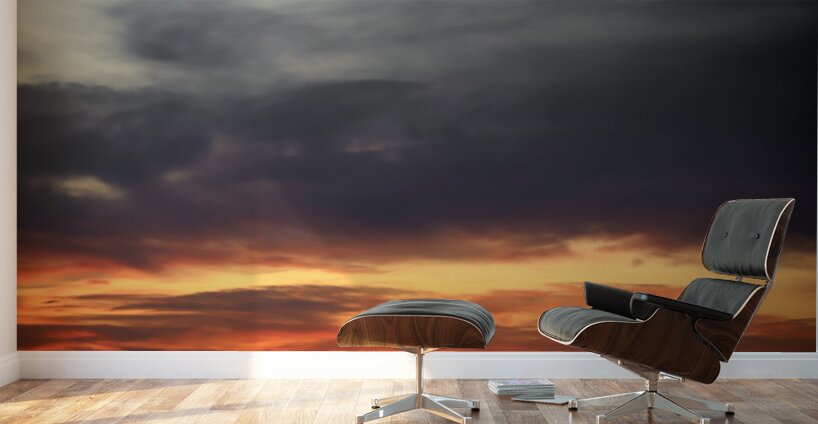 Night Falls with a Dark Wave Wall Murals