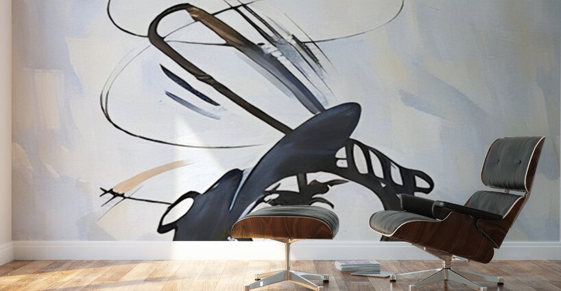 one two three strikes out baseball art Wall Murals