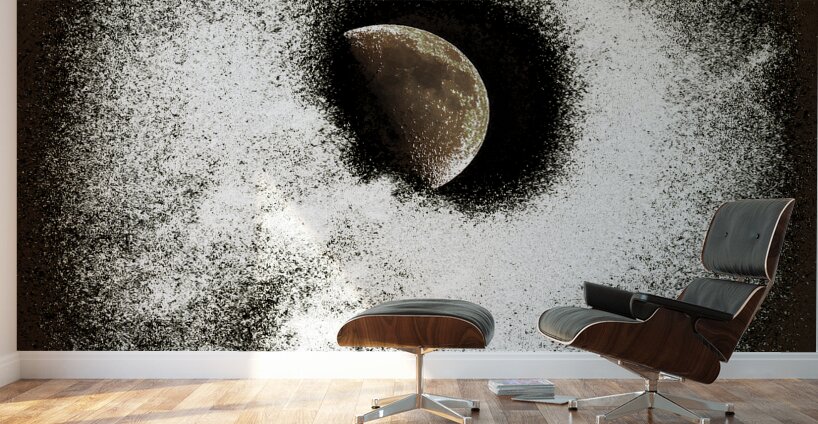 Darker Disintegrating Moon Wall Murals
