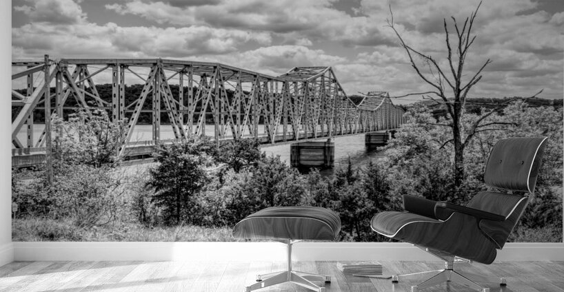 Kimberling City Bridge Missouri Grayscale Wall Murals