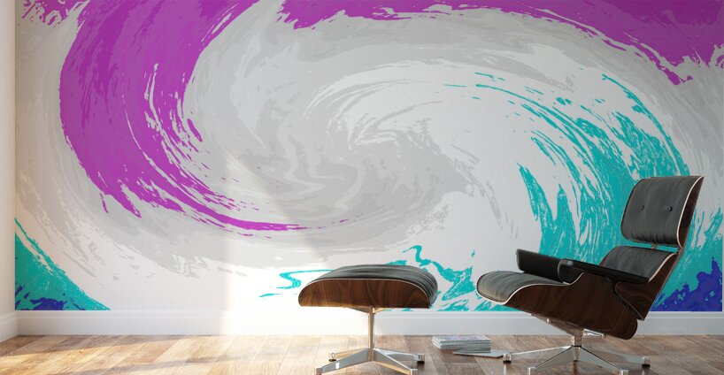 Abstract Vibrant Swirling Melting Forest Wall Murals