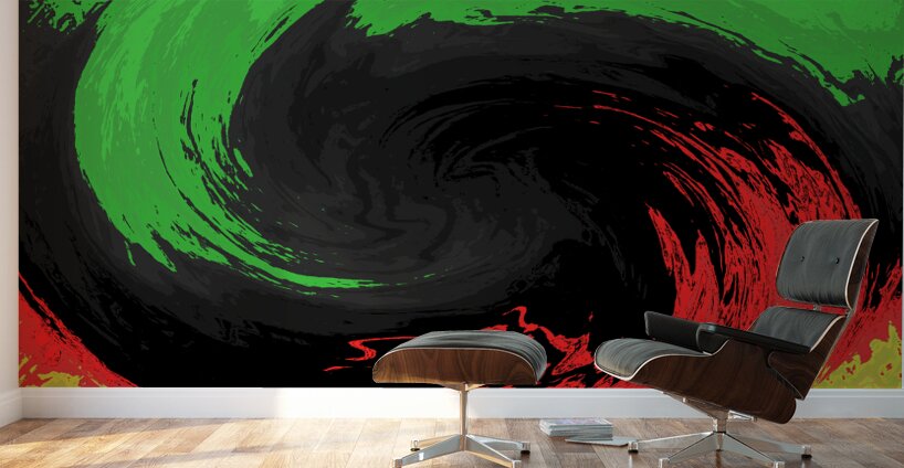 Abstract Swirling Dynamic Melting Forest  Wall Murals