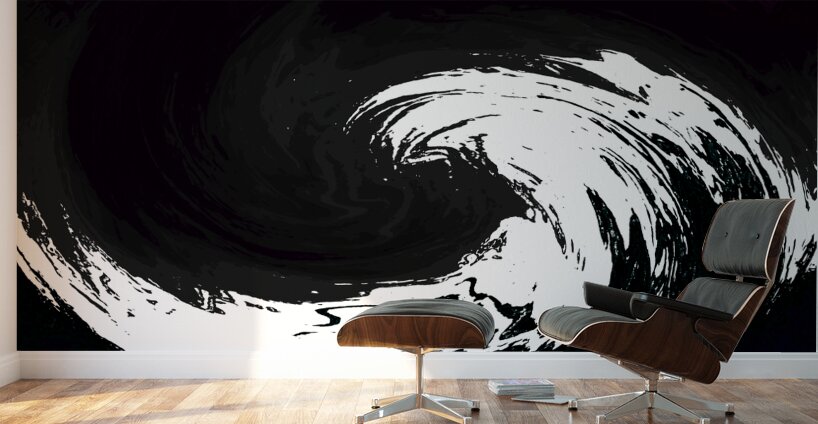 Abstract Swirling Monochrome Melting Forest  Wall Murals