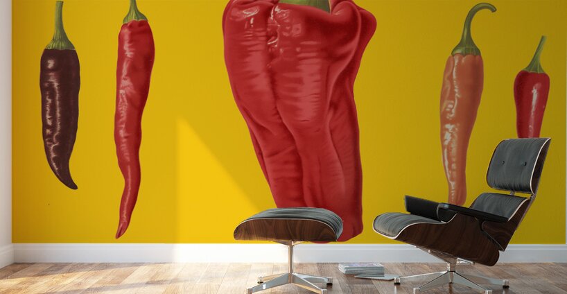 Capsicums or Chili Peppers 1876 1886 Ernst Benary Wall Murals