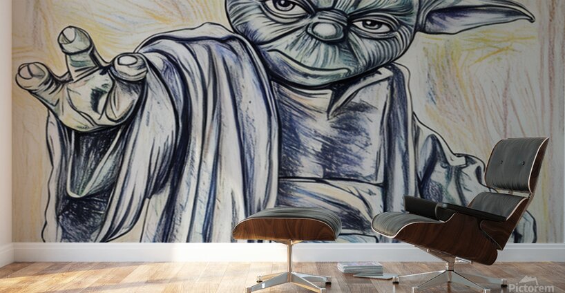 ArtXcl 383 yoda-sketch-enhanced Wall Murals
