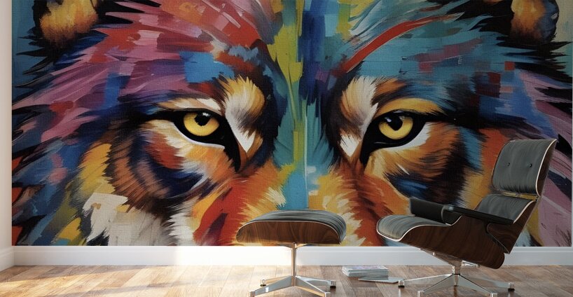 Colorful Wolf  2024 09 11 12 44 05 Wall Murals