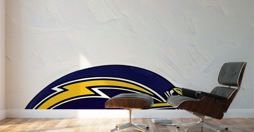 1980s san diego chargers helmet art Wall Murals