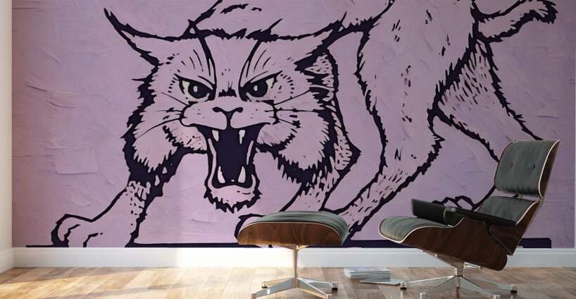 Vintage 1950s Kansas State Wildcat Wall Murals