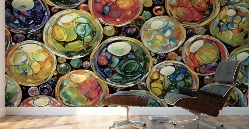 Glass Marbles Not Perfecty Round Wall Murals