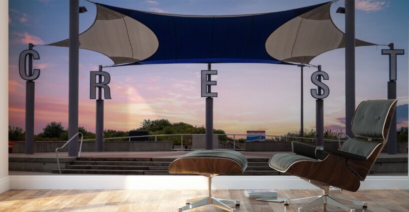 Centennial Park Sign in Wildwood Crest Sunrise Wall Murals