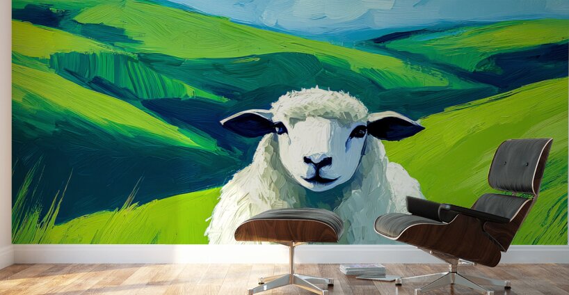 Curious Sheep Wall Murals