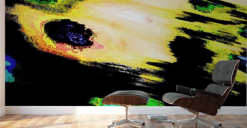 Abstract Chaotic Hues Wall Murals