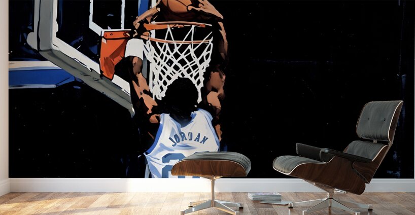 1984 Michael Jordan UNC Dunk Wall Murals