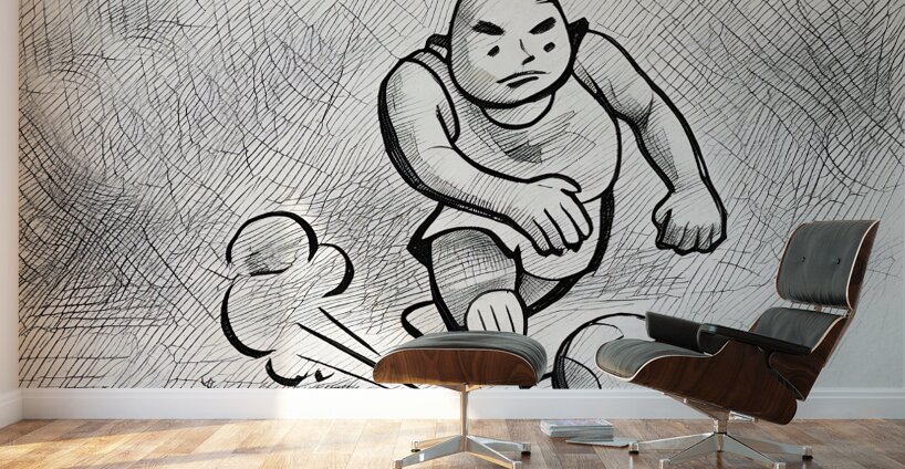 1952 Basketball Player Dribbling Wall Murals