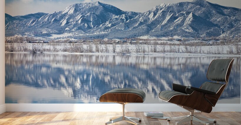 Boulder Reservoir Flatirons Reflections Boulder Colorado Wall Murals