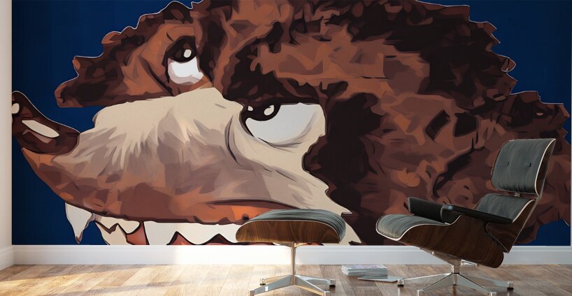 Chicago Bears Cartoon Art by Keefe Wall Murals