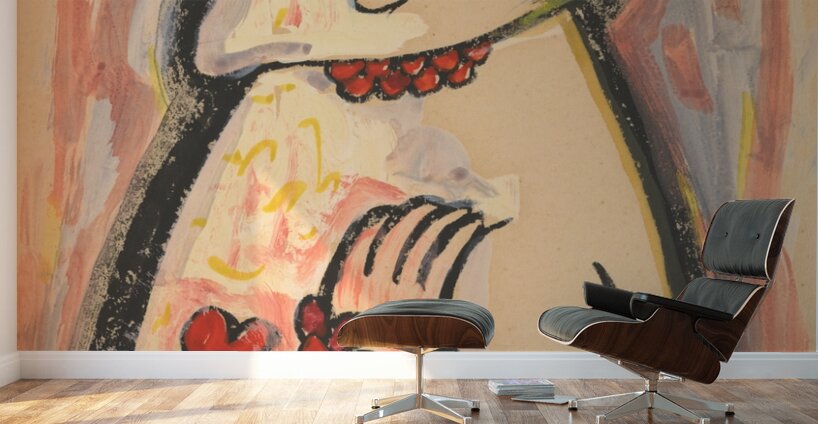 Girl with a basket of flowers [1937–1938] by Mikuláš Galanda [1895–1938] Wall Murals