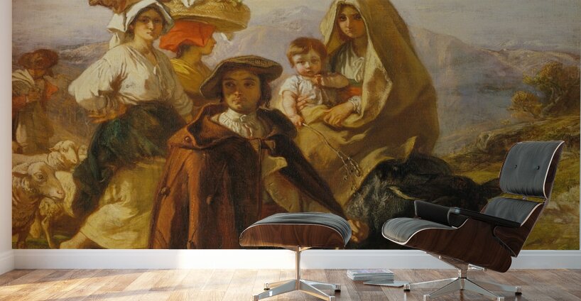 Peasants of Béarn [1846] by Camille–Joseph–Etienne Roqueplan [1803–1855] Wall Murals