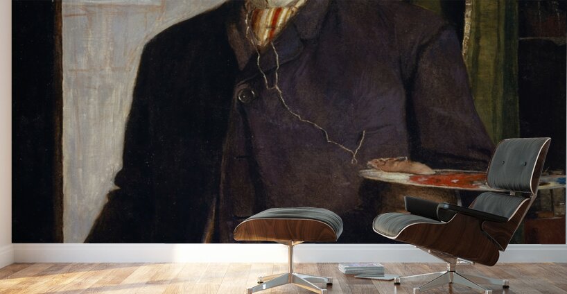 Self–Portrait in the Studio [1893] by Arnold Böcklin [1827–1901] Wall Murals