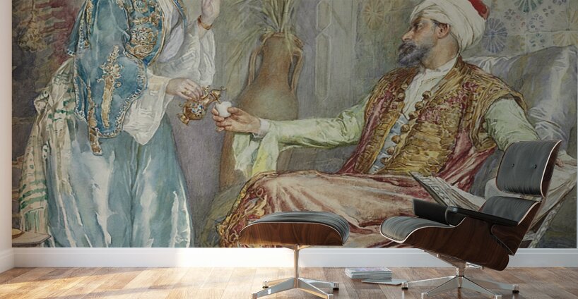 Teatime by Amedeo Simonetti [1874–1922] Wall Murals