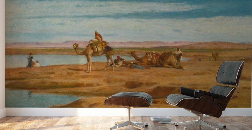 Waiting For The Dahabeah [1896] by Frederick Goodall [1822–1904] Wall Murals