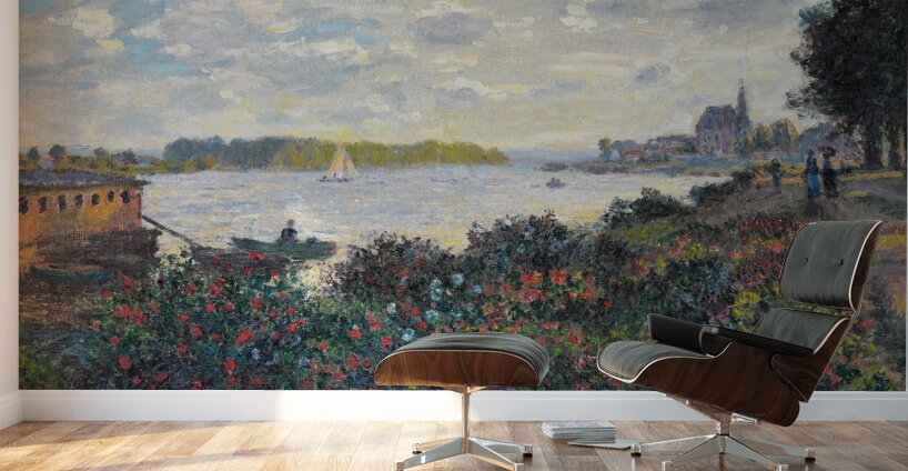 La Seine À Argenteuil [1877] by Claude Monet [1840–1926] Wall Murals