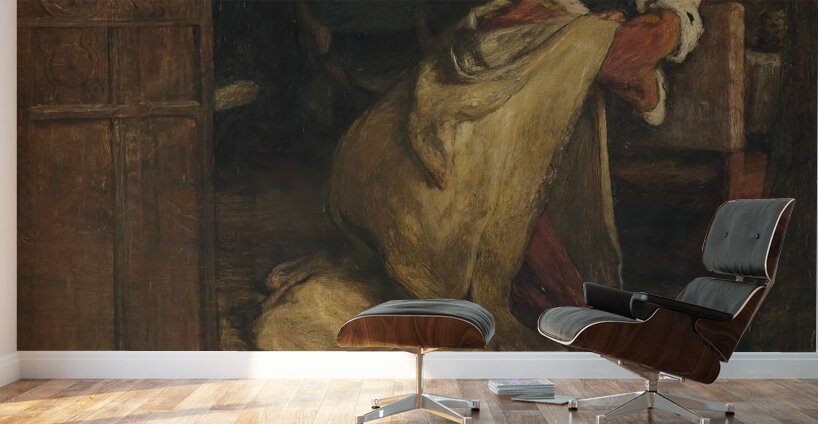 Hamlet and the King ‘Pray I can not. – My words fly up. My thoughts remain below. Words without Thoughts. Never to heaven go.’ Act III. Scene 3 by William Quiller Orchardson [1832–1910] Wall Murals