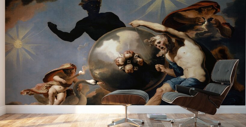 Cosmic Allegory [Around 1660] by Abraham Hondius [1625–1695] Wall Murals
