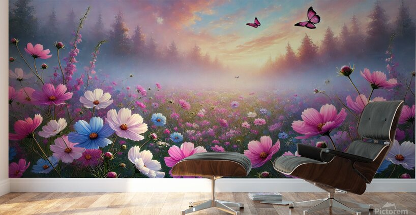 Dreamy Wildflower  Wall Murals