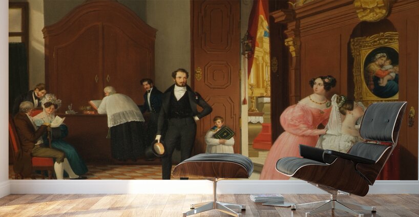 Braut wider Willen by Eugen Hummel [1812–1845] Wall Murals