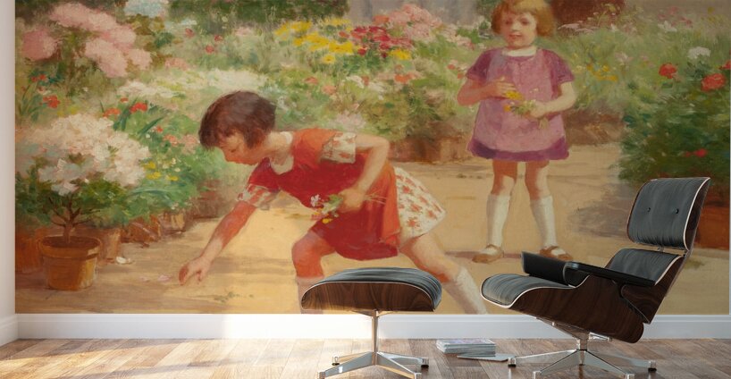 Gathering Flowers by Victor Gabriel Gilbert [1847–1933] Wall Murals