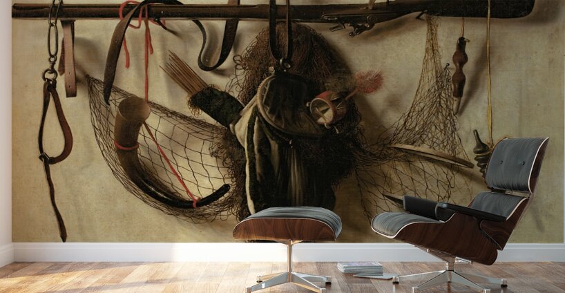 Still life with falconry instruments by Christoffel Pierson [1631–1714] Wall Murals