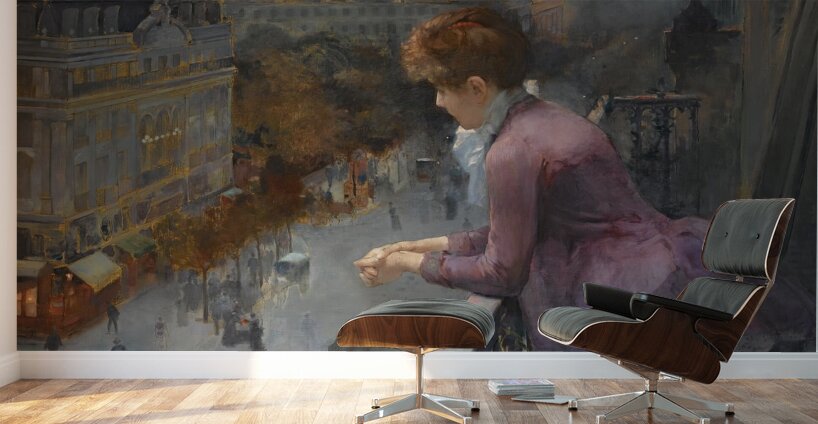 Au Dessus Du Boulevard De Sebastopol. Paris by Charles Leroy Saint Aubert [1852–1907] Wall Murals