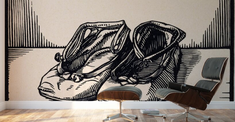 Paar schoenen [1921] by Julie de Graag [1877–1924] Wall Murals