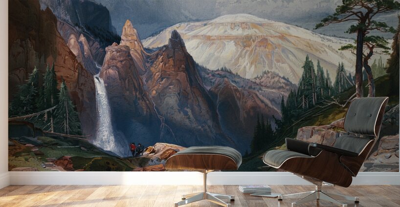 Tower Falls and Sulphur Mountain. Yellowstone [ca. 1875] by Thomas Moran [1837–1926] Wall Murals