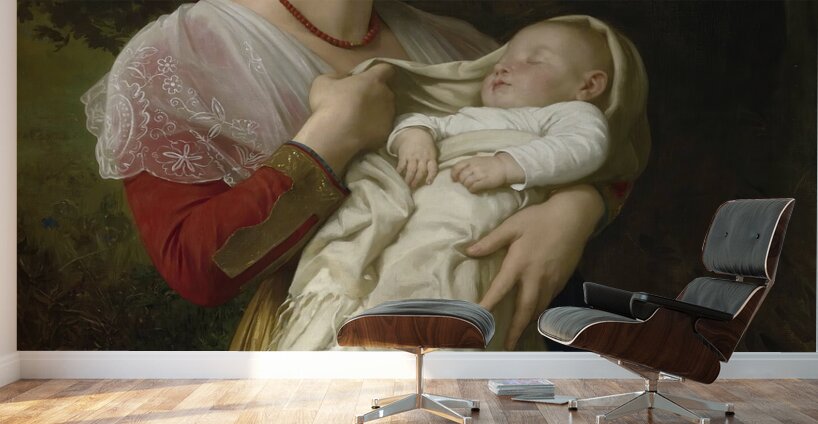 Admiration Maternelle by William Bouguereau [1825–1905] Wall Murals